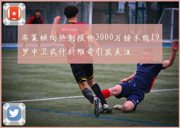 布莱顿向热刺报价3000万镑求购19岁中卫武什科维奇引发关注
